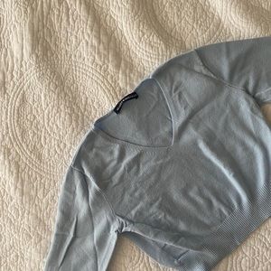 Brandy Melville baby blue cropped sweater